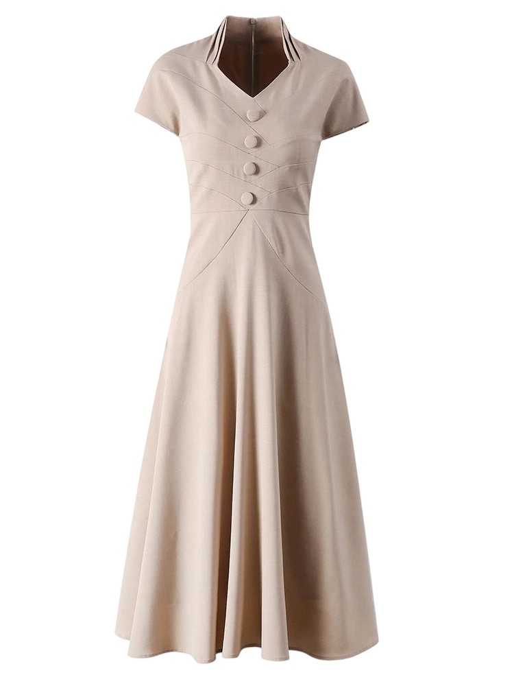 Stylish khaki dresses with high fashion design