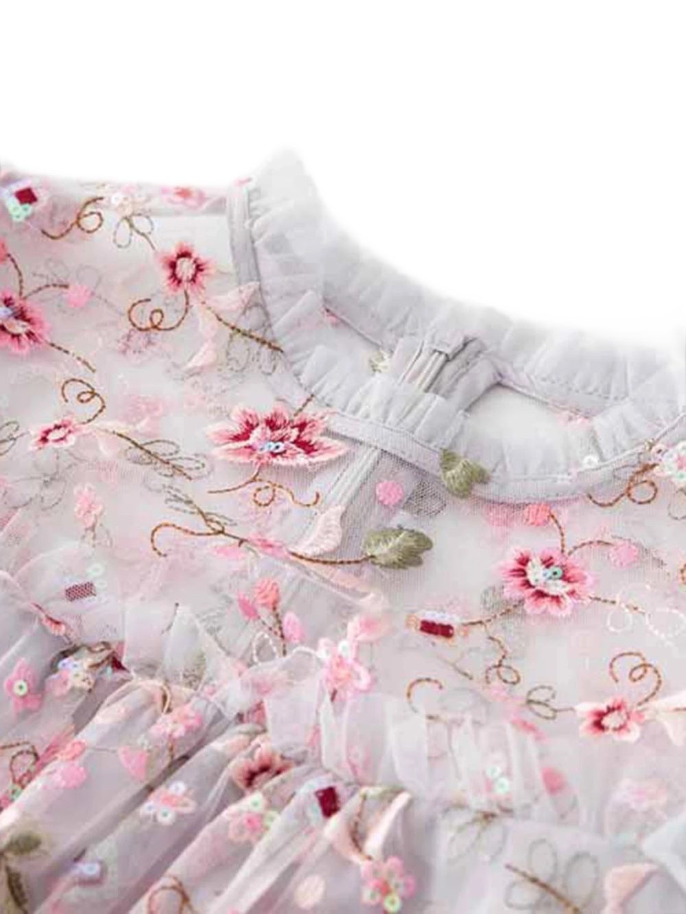 Summer Mesh Short Ruffle Floral Party Dress - Image 23