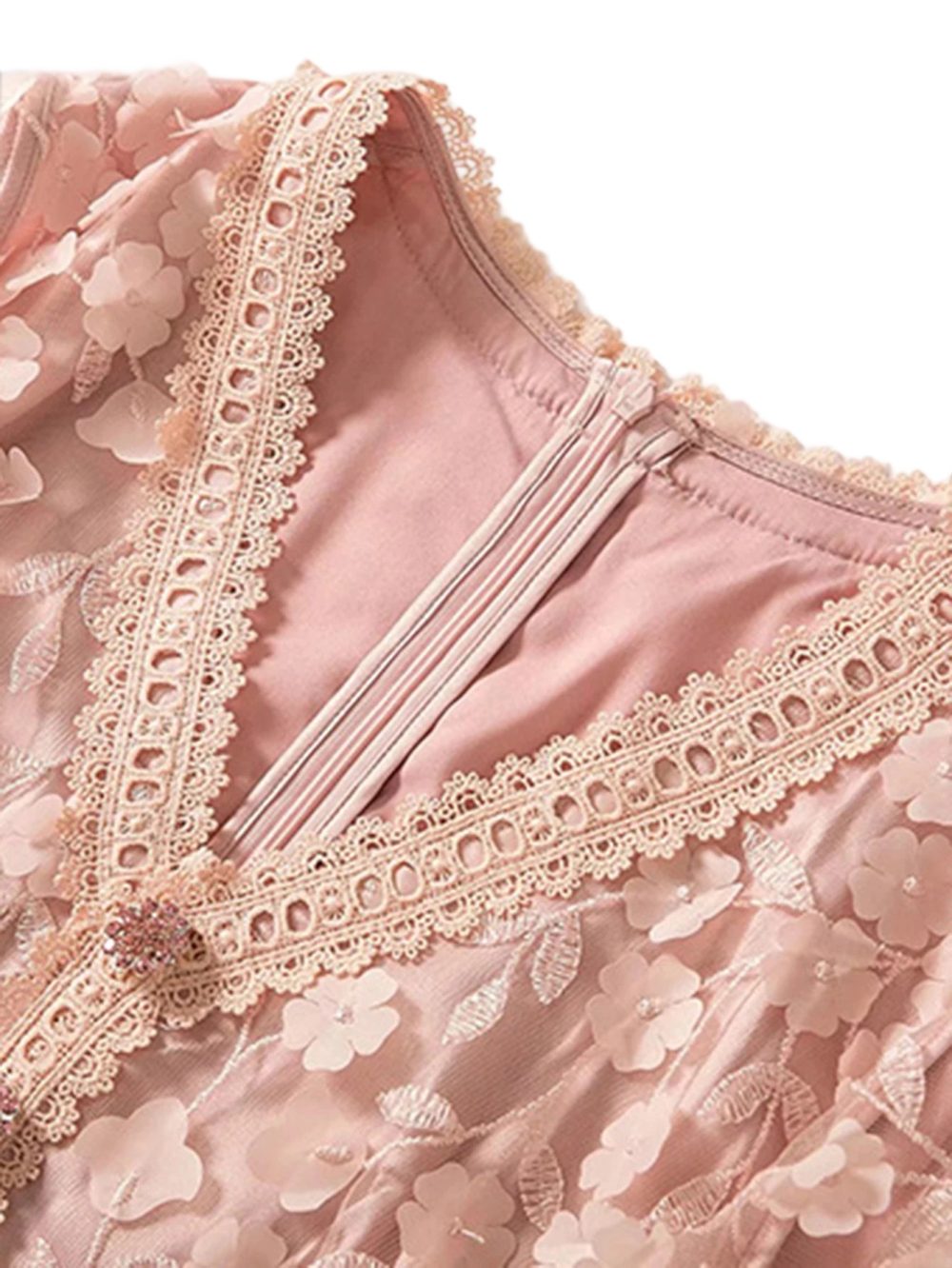 Autumn Puff Sleeve Floral Party Dress - Image 13