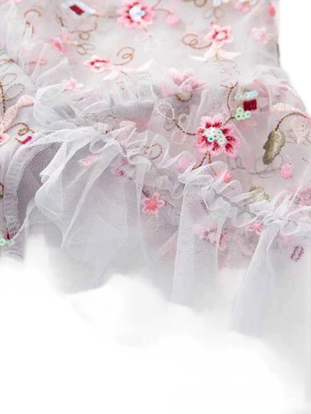 Summer Mesh Short Ruffle Floral Party Dress - Image 24