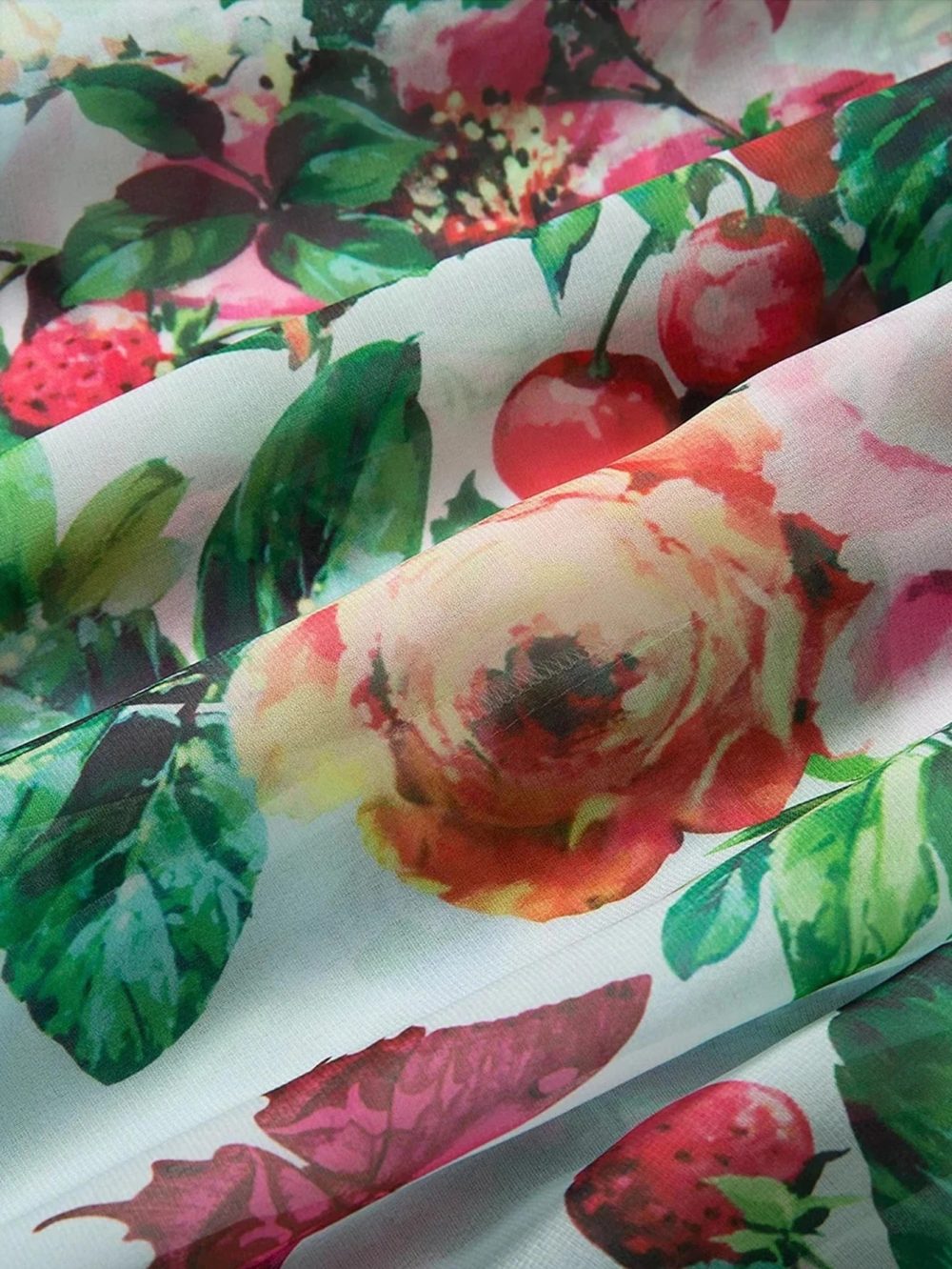 Chiffon Bow Shoulder Bohemian Floral Print Maxi Dress - Image 8