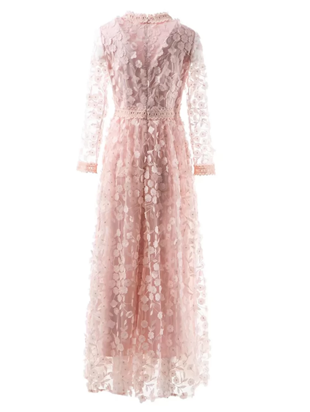 Autumn Puff Sleeve Floral Party Dress - Image 8
