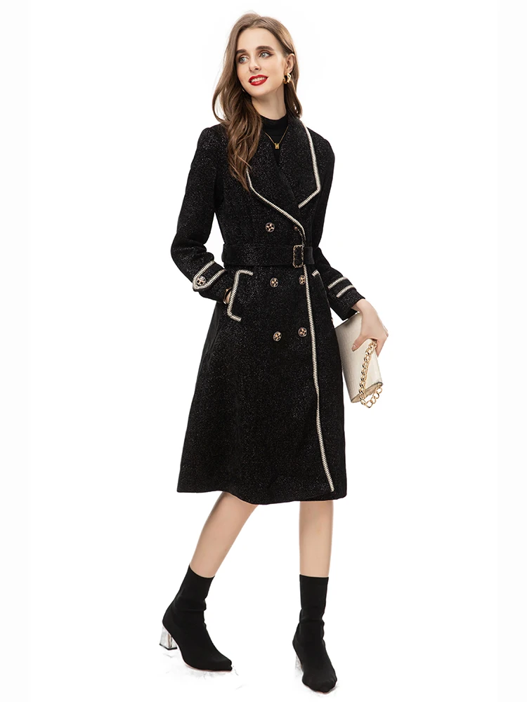 A vintage belted coat with utility pockets and slim fit