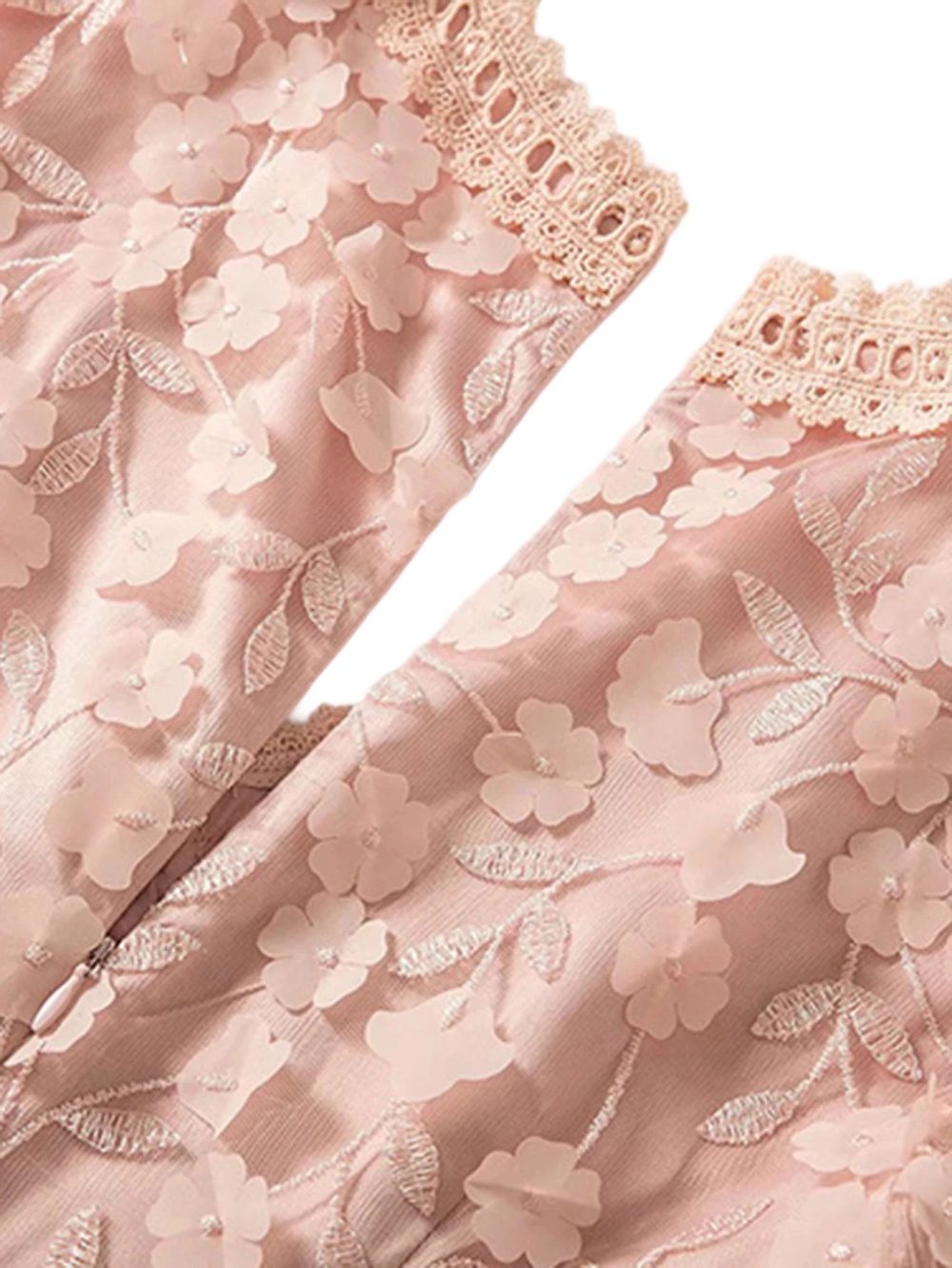 Autumn Puff Sleeve Floral Party Dress - Image 12