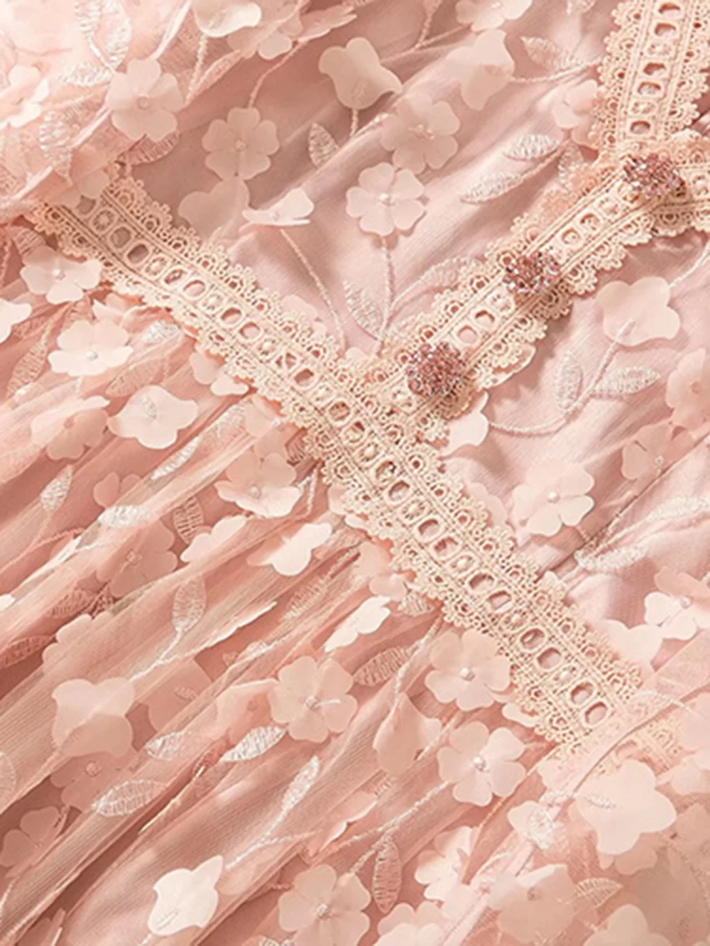 Autumn Puff Sleeve Floral Party Dress - Image 7