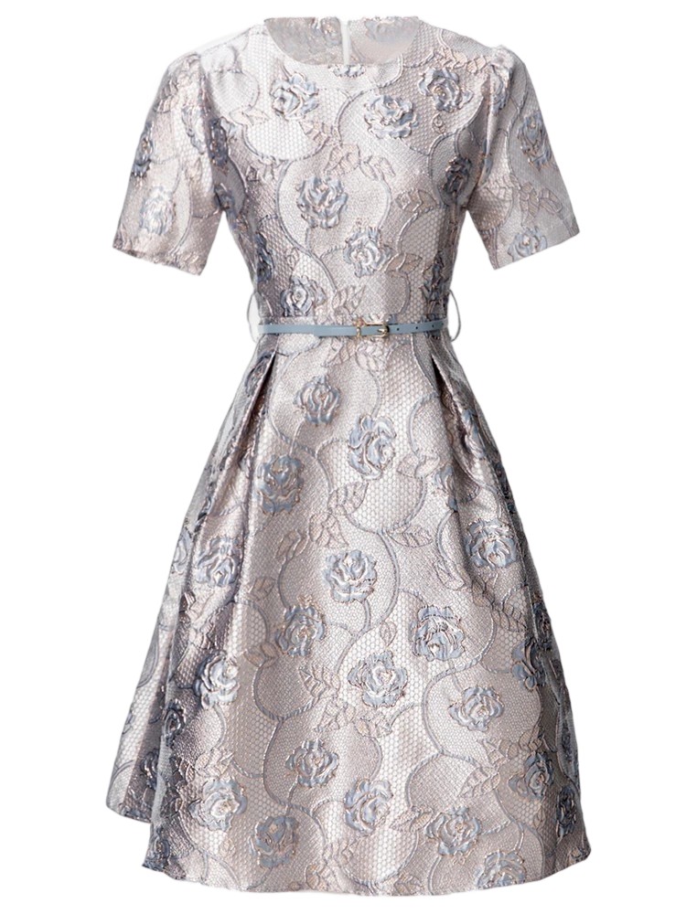 Summer Rose Print Slim Dress