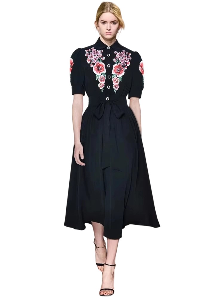 Women's Sequined Embroidery Elegant Dress