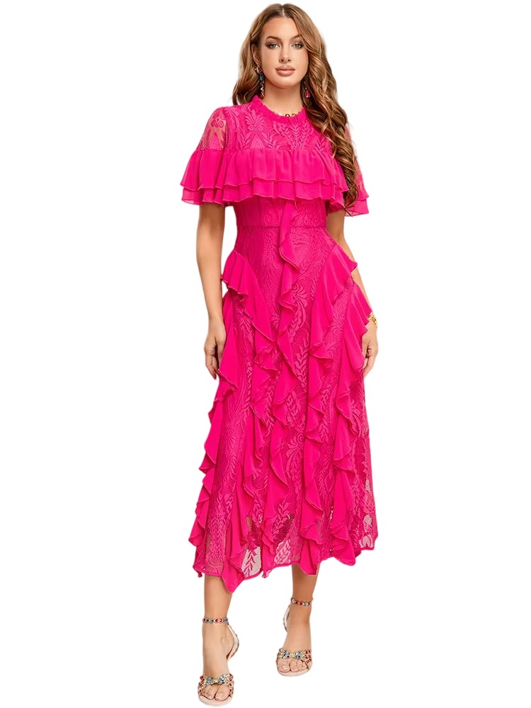 Fashion Hollow Lace Ceremonial Dress