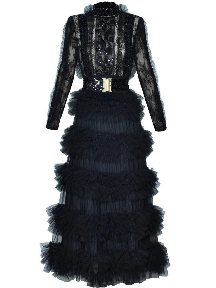 Summer Mesh Sequin Party Dress