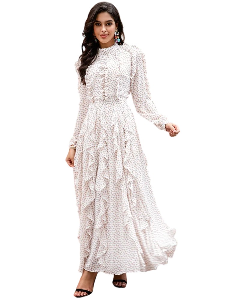 Casual spring dresses with polka dots and ruffles