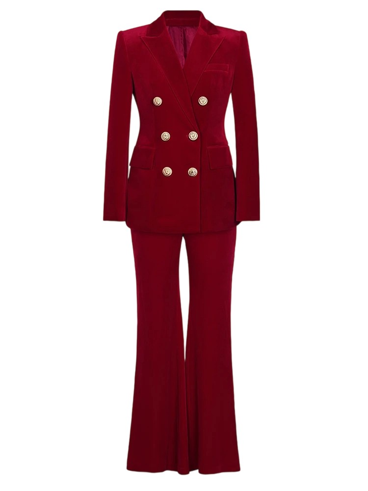 Runway Spring Women's 2-Piece Blazer & Flare Pants