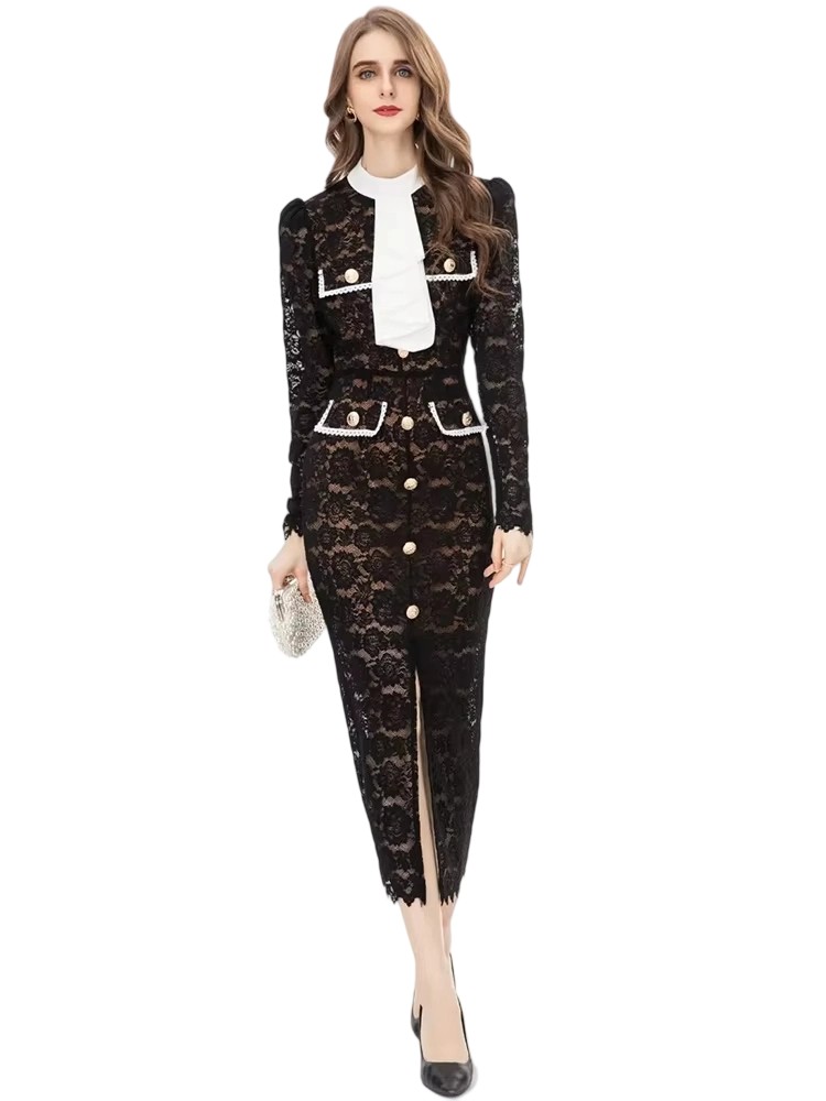 Chic black party dresses for autumn-winter runways