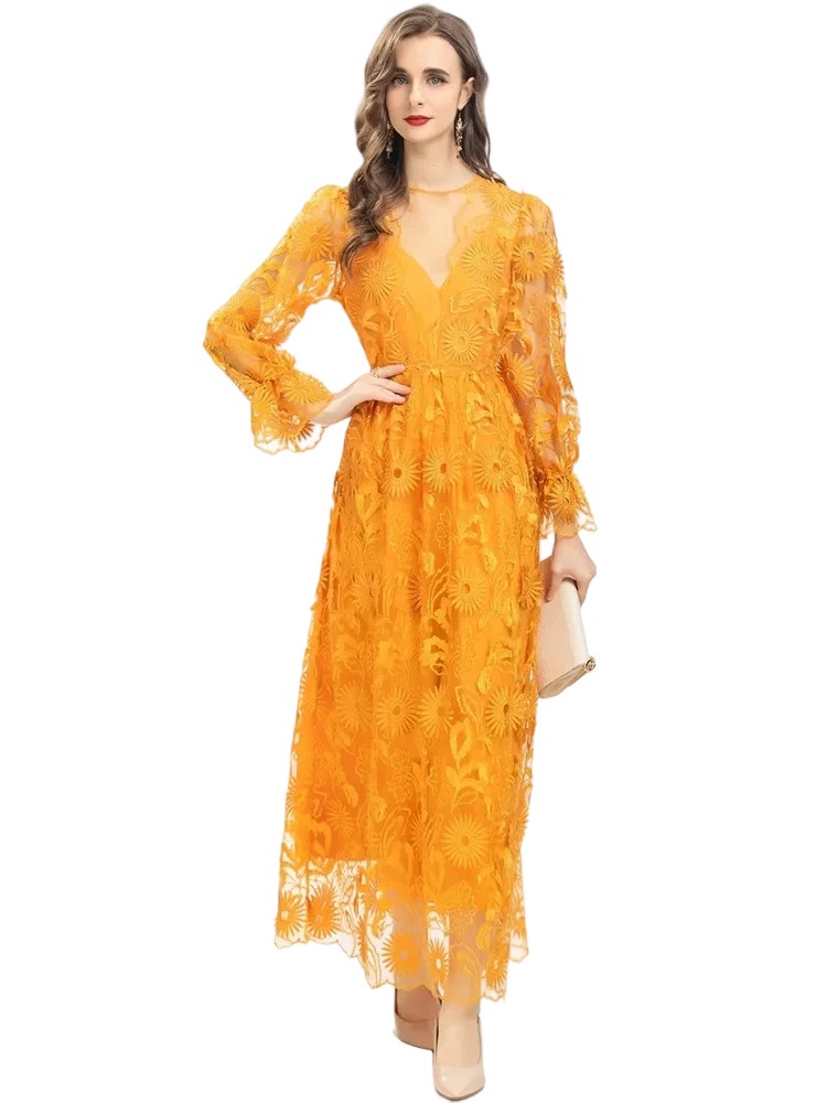 Sexy vintage dresses with floral embroidery for summer