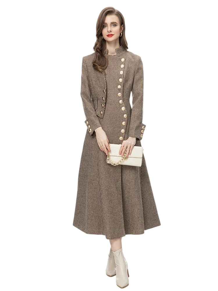 Autumn and winter Casual Coat Women's Elegant and Pretty Single-breasted Long Sleeve Solid Color Coat