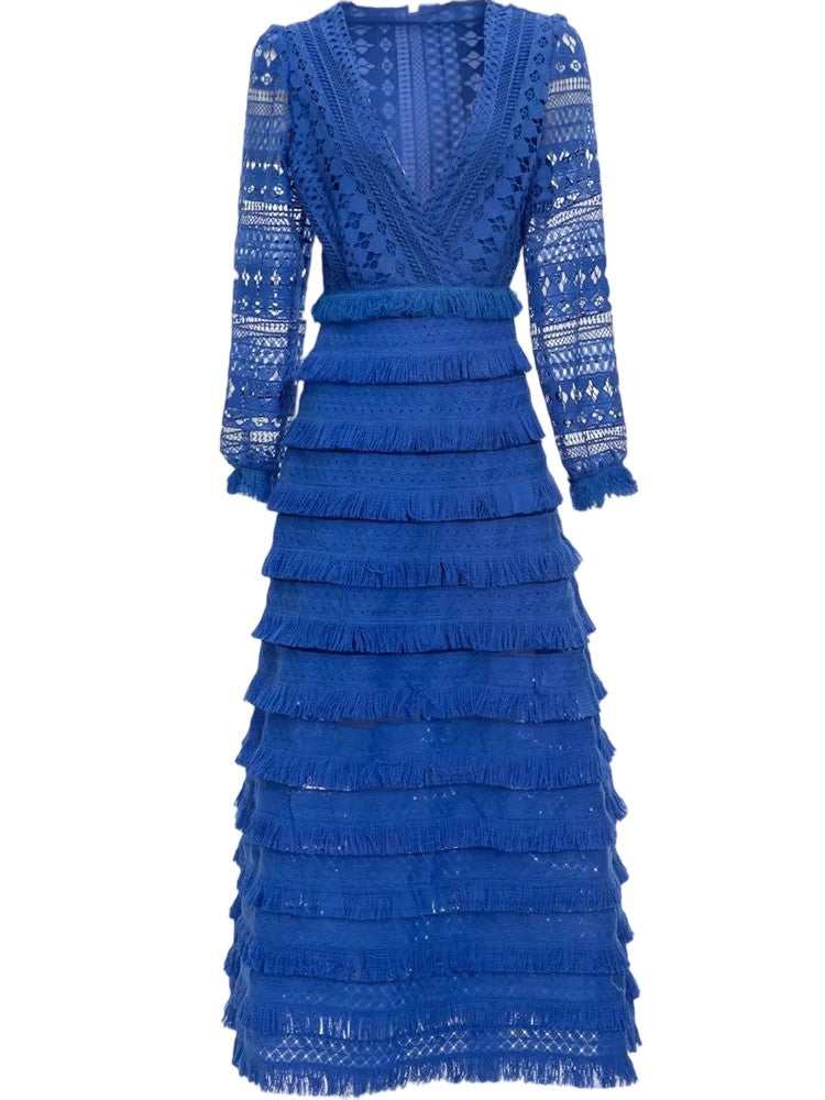 Spring and Summer Sequin Embroidered Dress